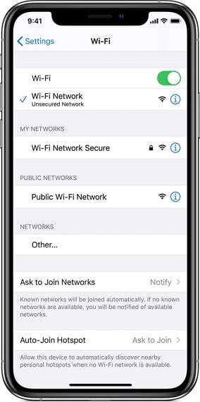 Verifique que esté conectado a Wi-Fi