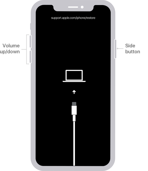 Modo de recuperación del iPhone 8 