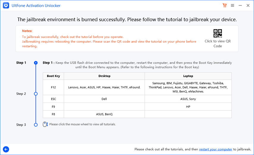 Pasos del desbloqueador de activación de Ultfone