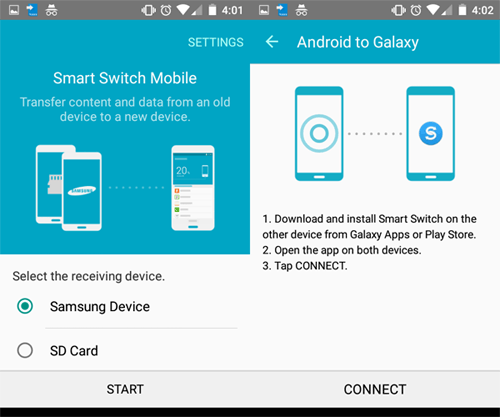Transfiera los datos de Pixel a Samsung Galaxy con Smart Switch
