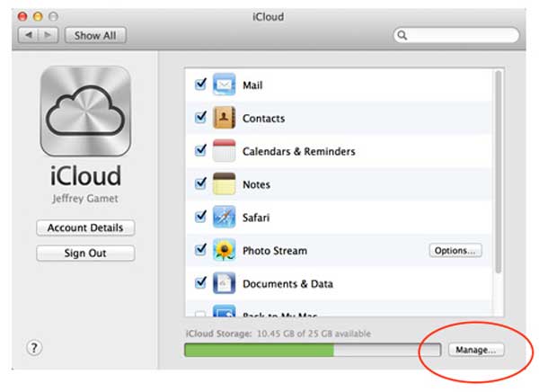 Inicie sesión y firme en la cuenta de iCloud en Mac