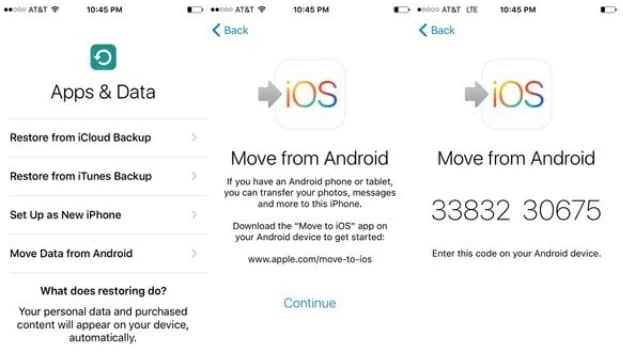 Traiga imágenes al iPhone 11 desde el teléfono Samsung Galaxy