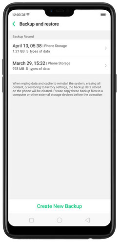 Cómo restaurar OPPO usando la cuenta de Gmail