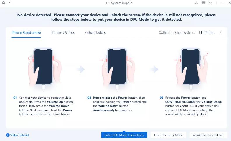 Pon tu iPhone en modo de recuperación