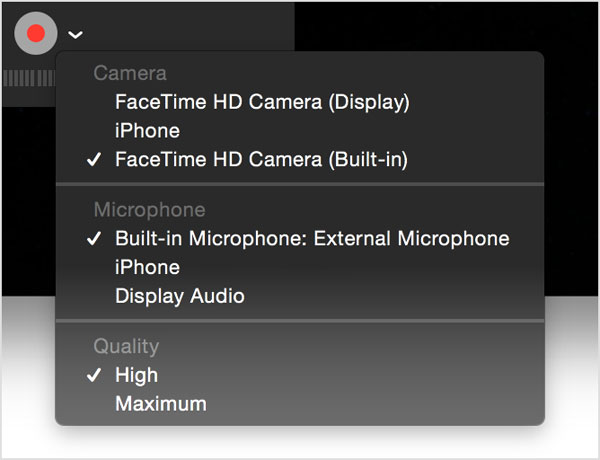 Personalizar la configuración de grabación