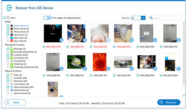 recuperar videos perdidos en iPhone a través de la recuperación de datos de iOS