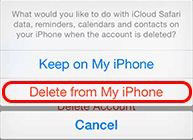 Eliminar la cuenta iCloud de la configuración del iPhone