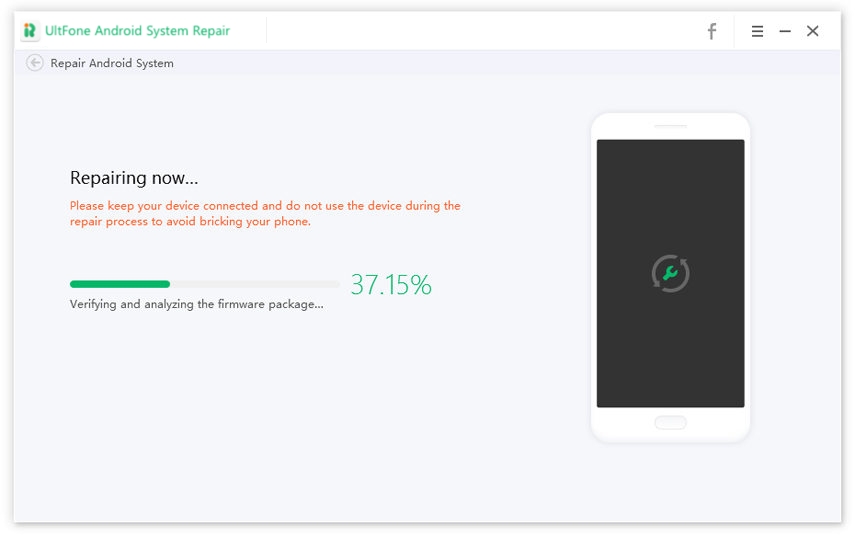 Comience a reparar el sistema Android