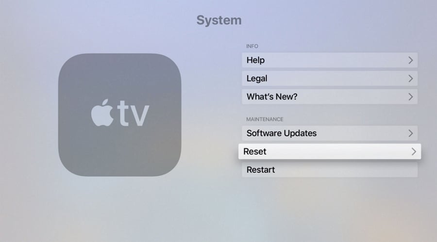 Restablecer el Apple TV 