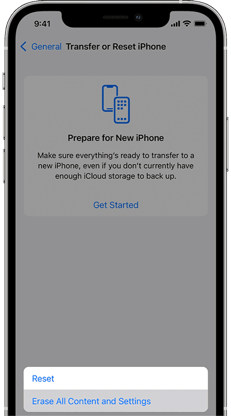 Restablecer iPhone