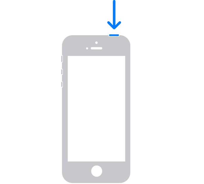 Reiniciar iPhone SE 1st Gen iPhone 5 o antes

