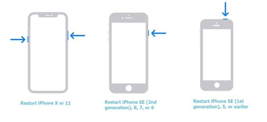 Reinicie su iPhone