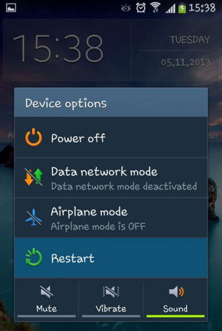 Reiniciar dispositivo Android