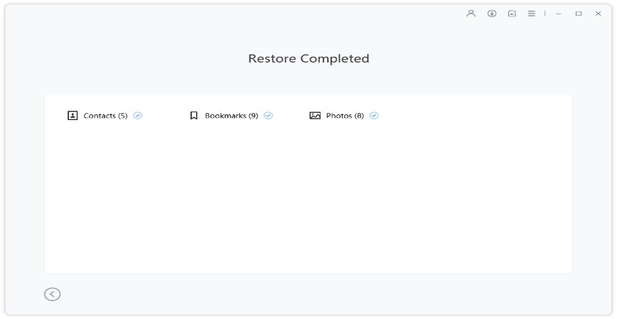 restaurar iPhone step5 exitoso