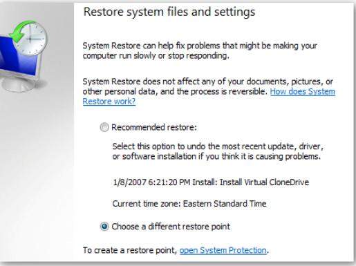 Restaurar el archivo y la configuración del sistema