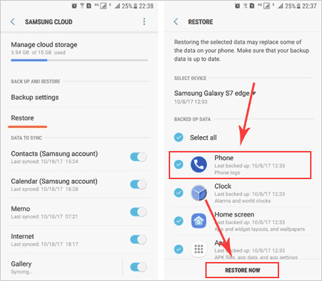 Recupere los archivos eliminados de la tableta Samsung sin computadora a través de Samsung Cloud