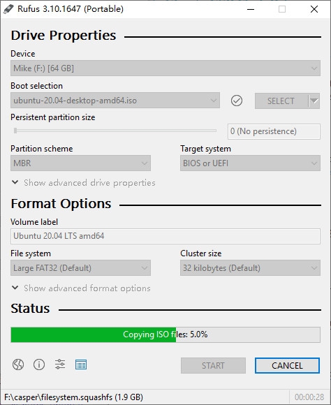 Crea la unidad flash USB de Ubuntu