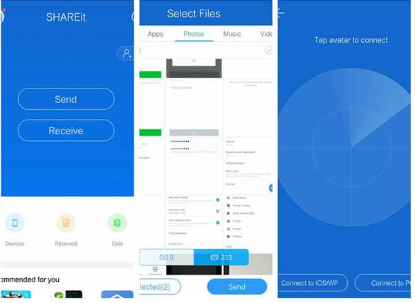 Transferir datos a Samsung con Shareit