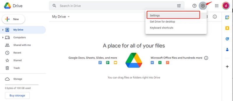Configuración de Google Drvie