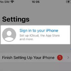 Inicie sesión en su iPhone