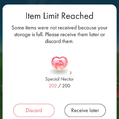 Límite de néctar especial de Pikmin Bloom
