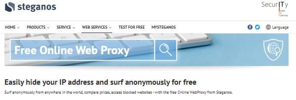 Steganos proxy web en línea gratis