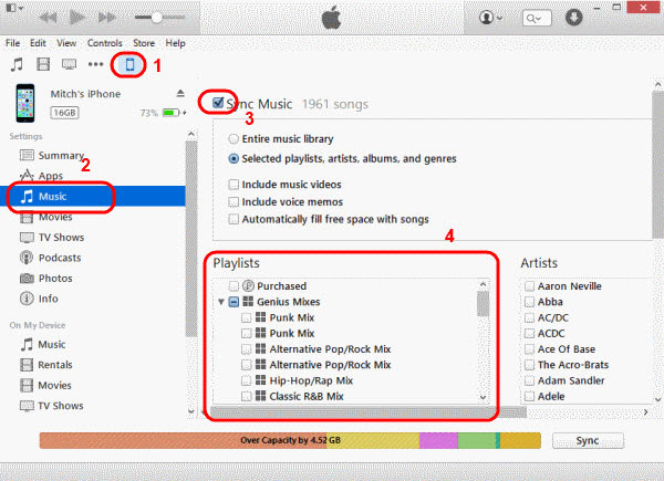 Sync Music de Mac a iPod