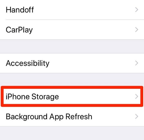 Revise el almacenamiento de iPhone en iOS