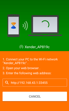aplicación para enviar archivos de PC a Android como Feem