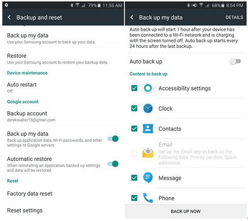 Transfiera SMS de Samsung a Samsung con Google Drive
