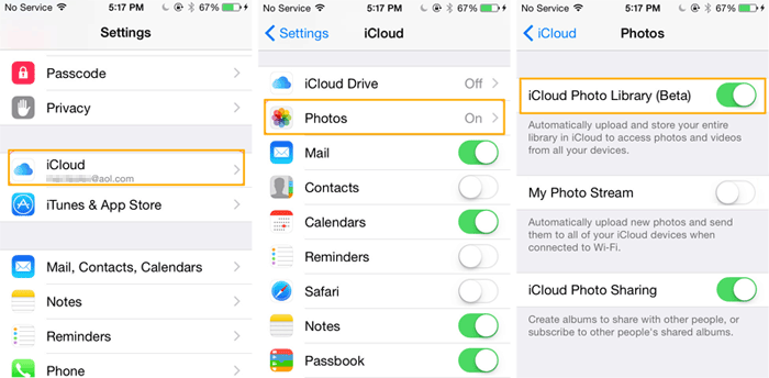 Mueva las fotos de la tarjeta SD al iPhone usando iCloud