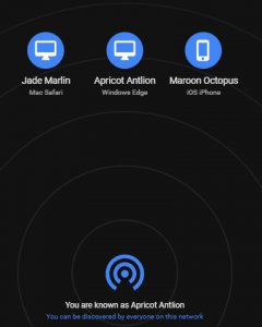 snapdrop como alternativa compartida