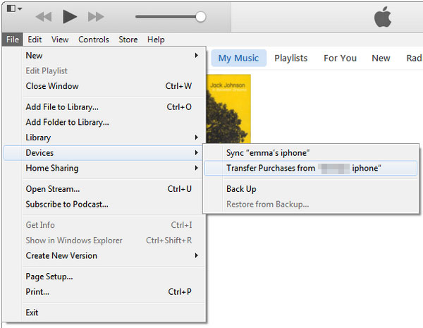 Transfiera música de iPhone a PC Windows 10 a través de iTunes