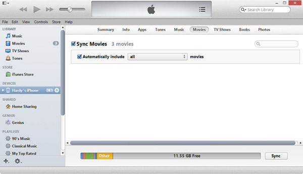 Transferir archivos de PC a iPad usando USB con iTunes