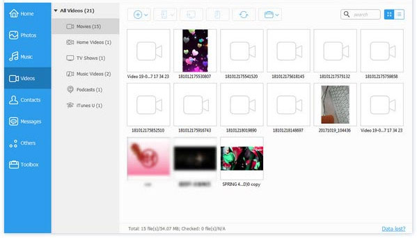 Videos de sincronización al iPhone con transferencia de iOS