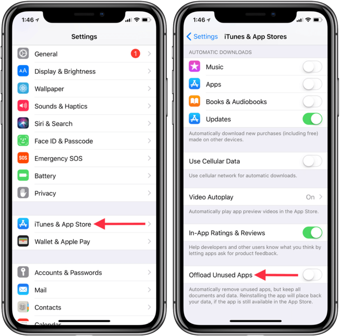 Encienda las aplicaciones de descarga no utilizadas en iOS