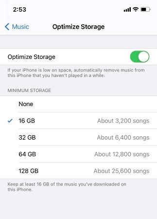 Activar optimizar el almacenamiento para corregir el almacenamiento de iPhone casi completo