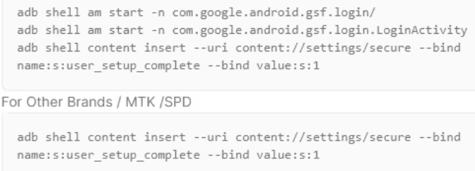 Xiaom Google Lock Bypass usando ADB