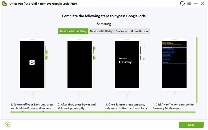 Configurar el dispositivo Samsung