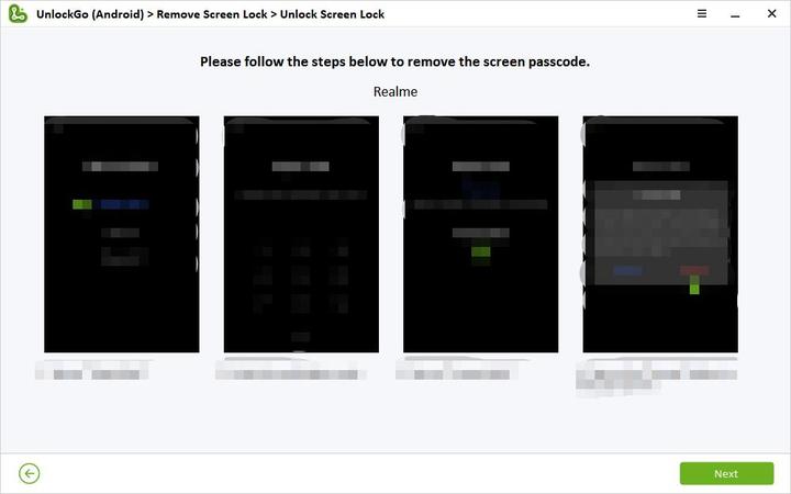 Restablecer el teléfono Realme cuando está bloqueado