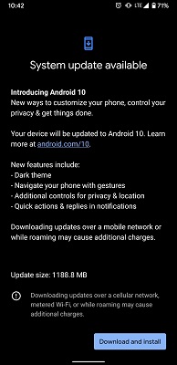Actualización de software de Android
