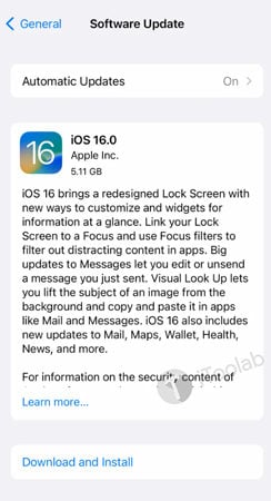 Actualizar iOS para arreglar la pantalla de la muerte de iPhone Gray