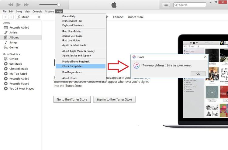 Actualizar iTunes a la última versión