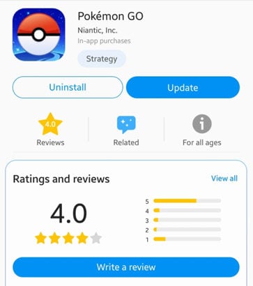 Actualizar Pokemon Go