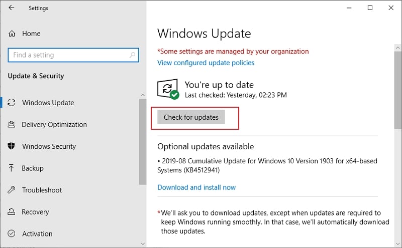 Actualizar el sistema de Windows