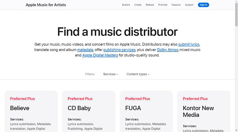 Encuentra distribuidor de música