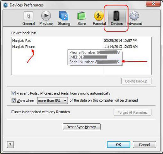 Use iTunes para encontrar su número de teléfono