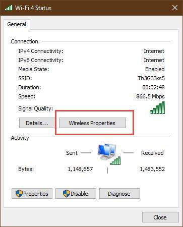 Cómo ver contraseñas WiFi guardadas en Windows 10