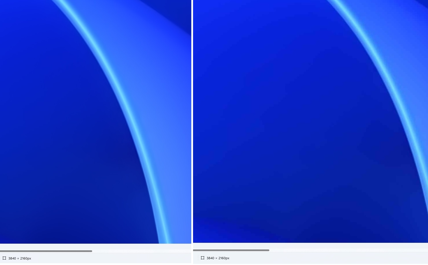 Original vs medio en la compresa de Windows 11