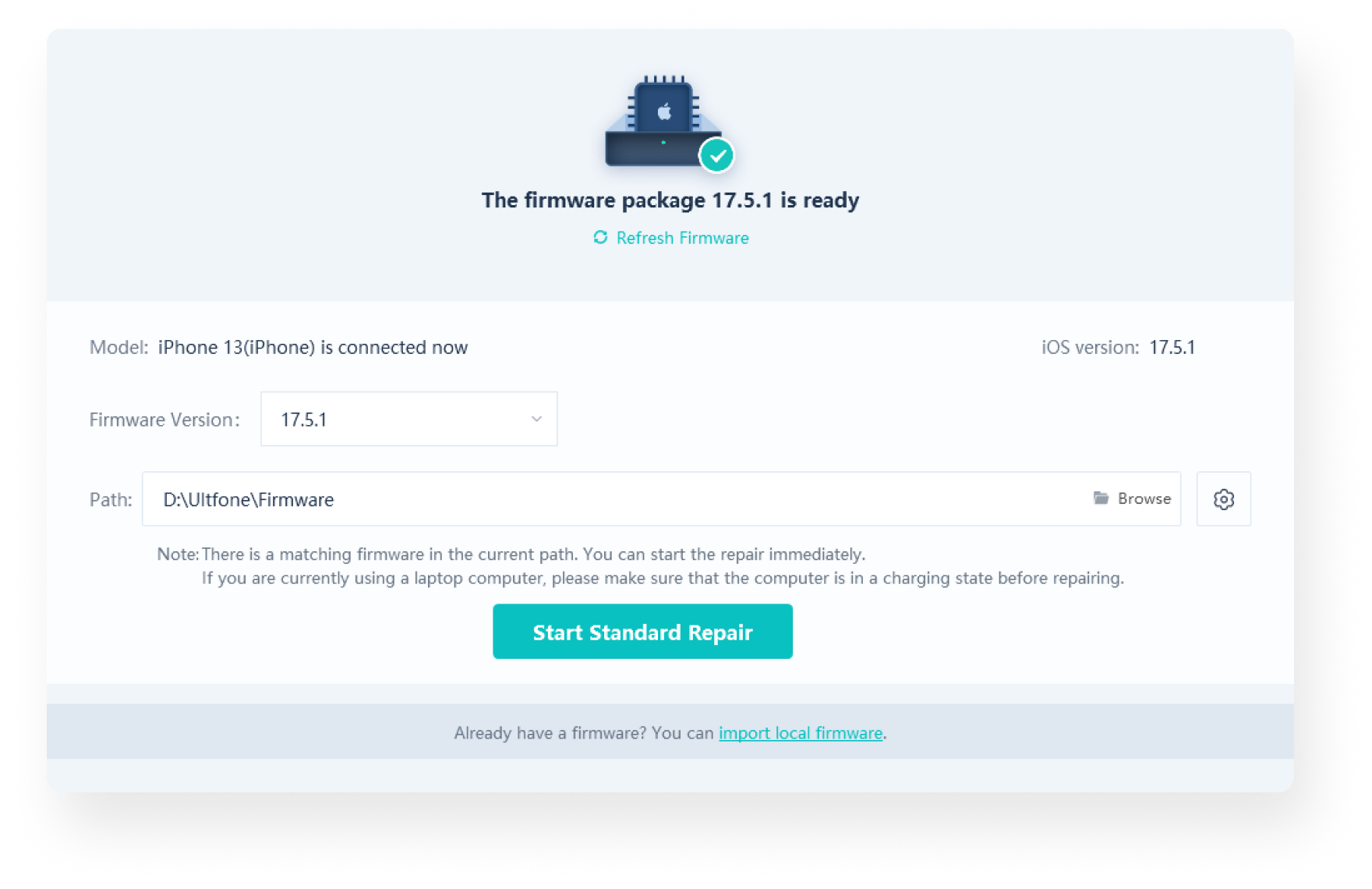 Descargar el paquete de firmware en línea